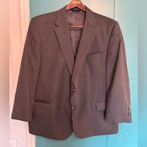 Jos. A. Bank Men's Dark Gray Two-Button Sport Coat 100% Wool Size 50 Short